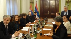 3. фебруар 2016. Чланови Одбора за људска и мањинска права и равноправност полова у разговору са делегацијом Трећег комитета ПС ОЕБС